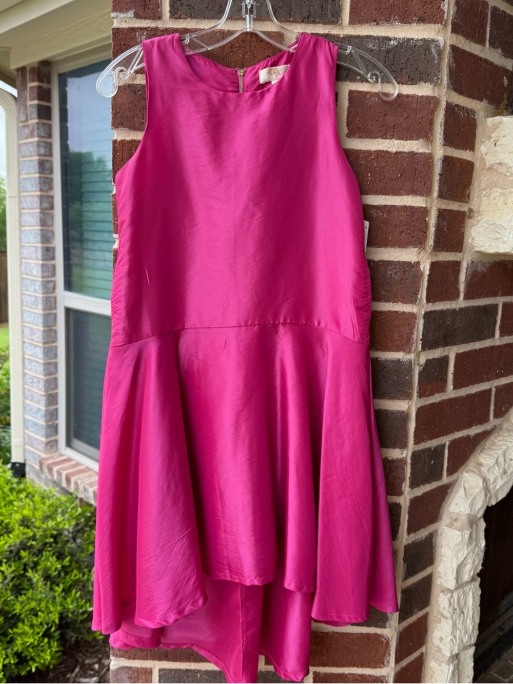 GB girls Hot Pink Sleeveless Dress with Front Zip